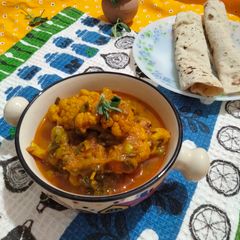 Aloo, Gobhi matar masala A picture of Aloo, Gobhi matar masala.