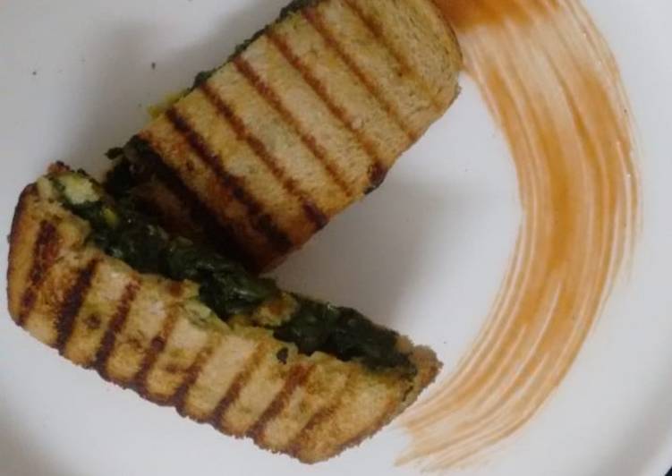 Easiest Way to Prepare Super Quick Homemade Corn spinach toast