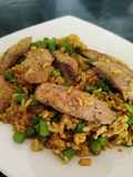 Pescado con arroz al curry
