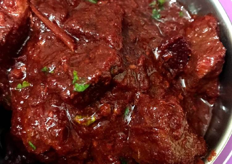 How to Make Super Quick Homemade Beetroot gosht (chokander gosht)