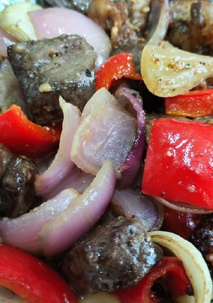 รูปของ เคบับเนื้อวัวสองสัญชาติ (Beef Kabob)