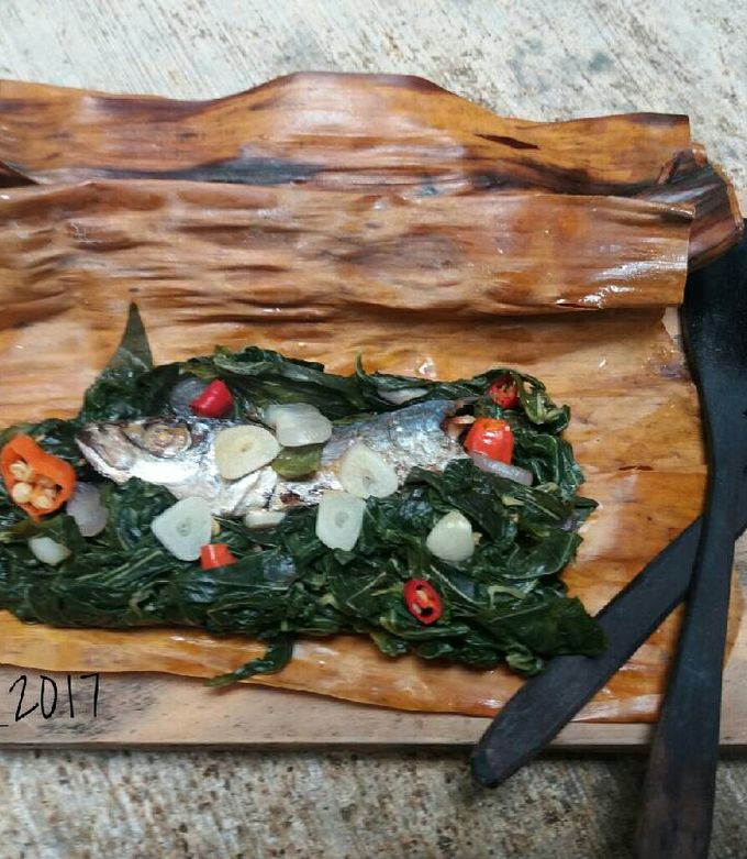 Foto resep Pepes daun singkong peda asin