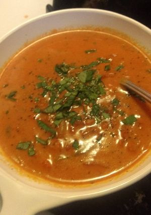 A picture of Scain's Creamy Tomato Soup.