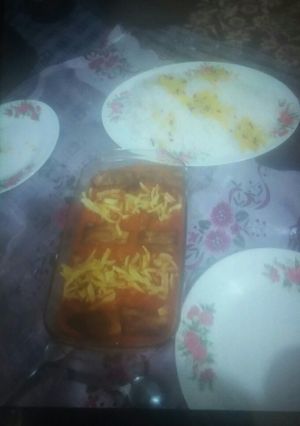 عکسی از دستور قیمه بادمجان