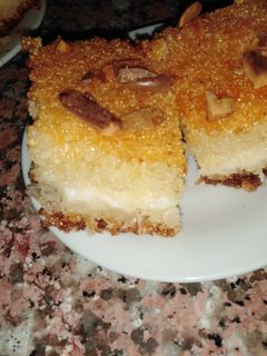 صورة لوصفة بسبوسه بالقشطه