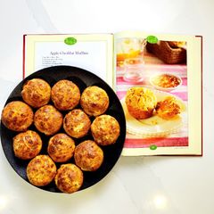 A picture of Apple Cheddar muffins.