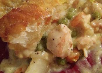 Ready to Serve Chicken Pot Puff Pastry Practical Delicious