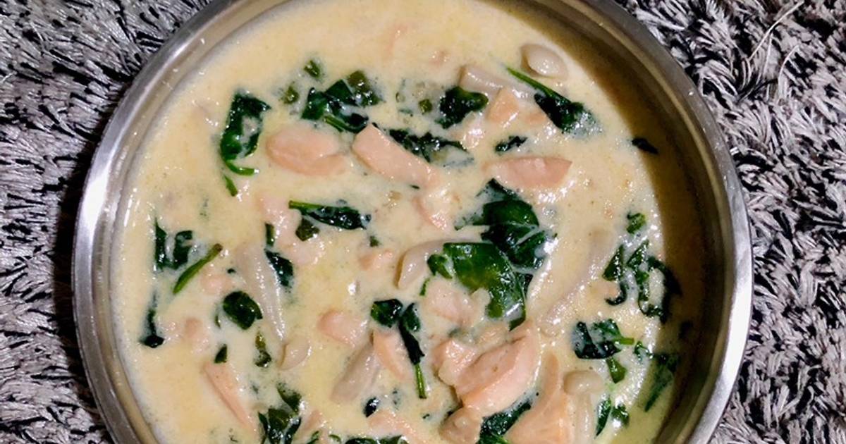 Resep Mpasi 1 Tahun - Creamy Spinach Salmon Oleh Yanni Lay - Cookpad