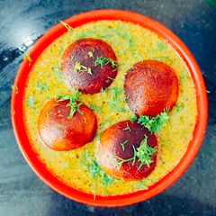 Gulab Jamun ki sabzi A picture of Gulab Jamun ki sabzi.