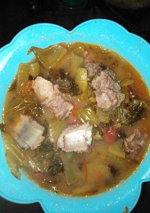Hình của món Canh dưa chua nấu sườn.