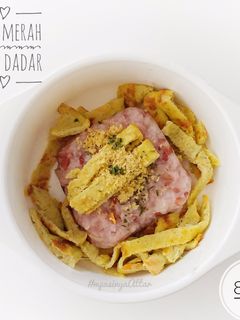 Foto resep Mpasi 8m+ Nasi merah telur dadar