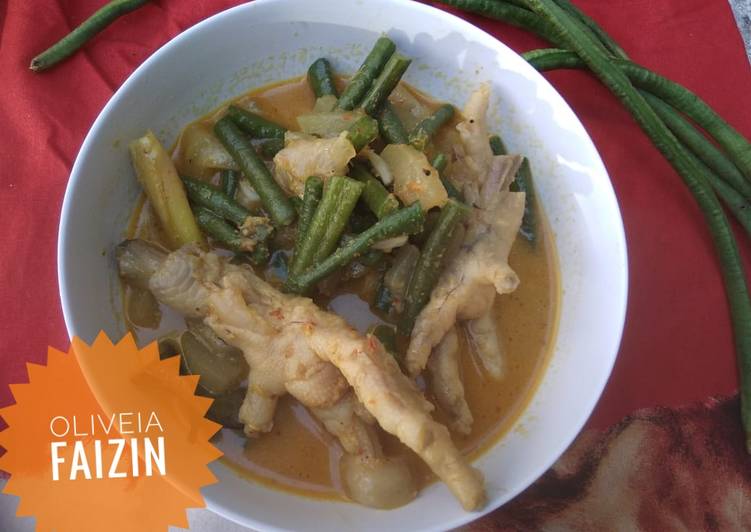 173) Lodeh Ceker Kacang Panjang