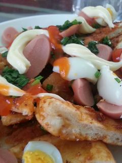 Hình của món Bánh mì nướng muối ớt.