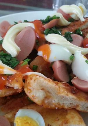 Hình của món Bánh mì nướng muối ớt.