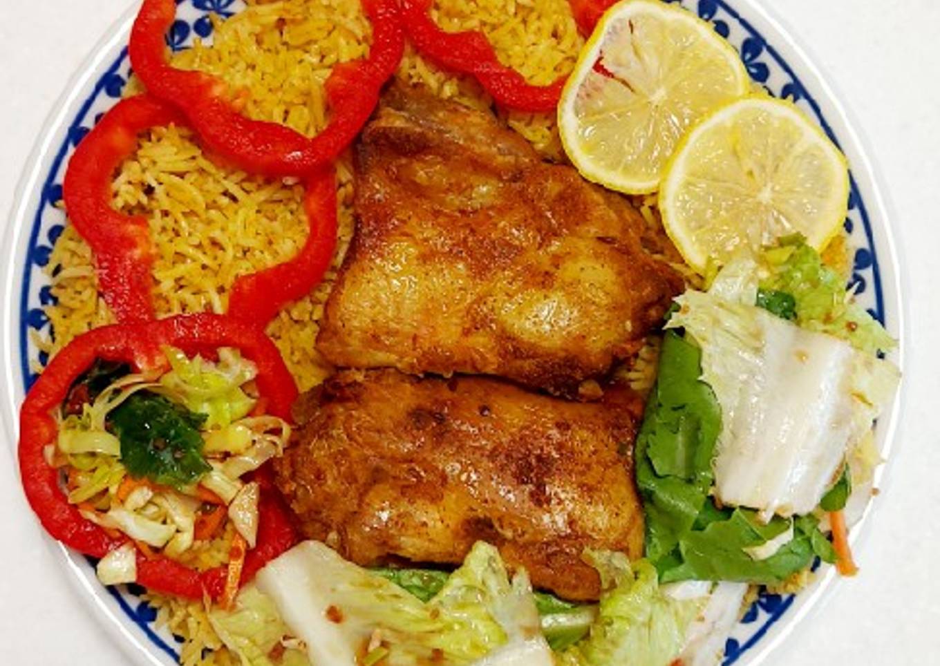 Nasi briyani ayam ala saya
