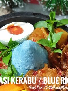 Foto resep 22. Nasi Kerabu / Blue Rice