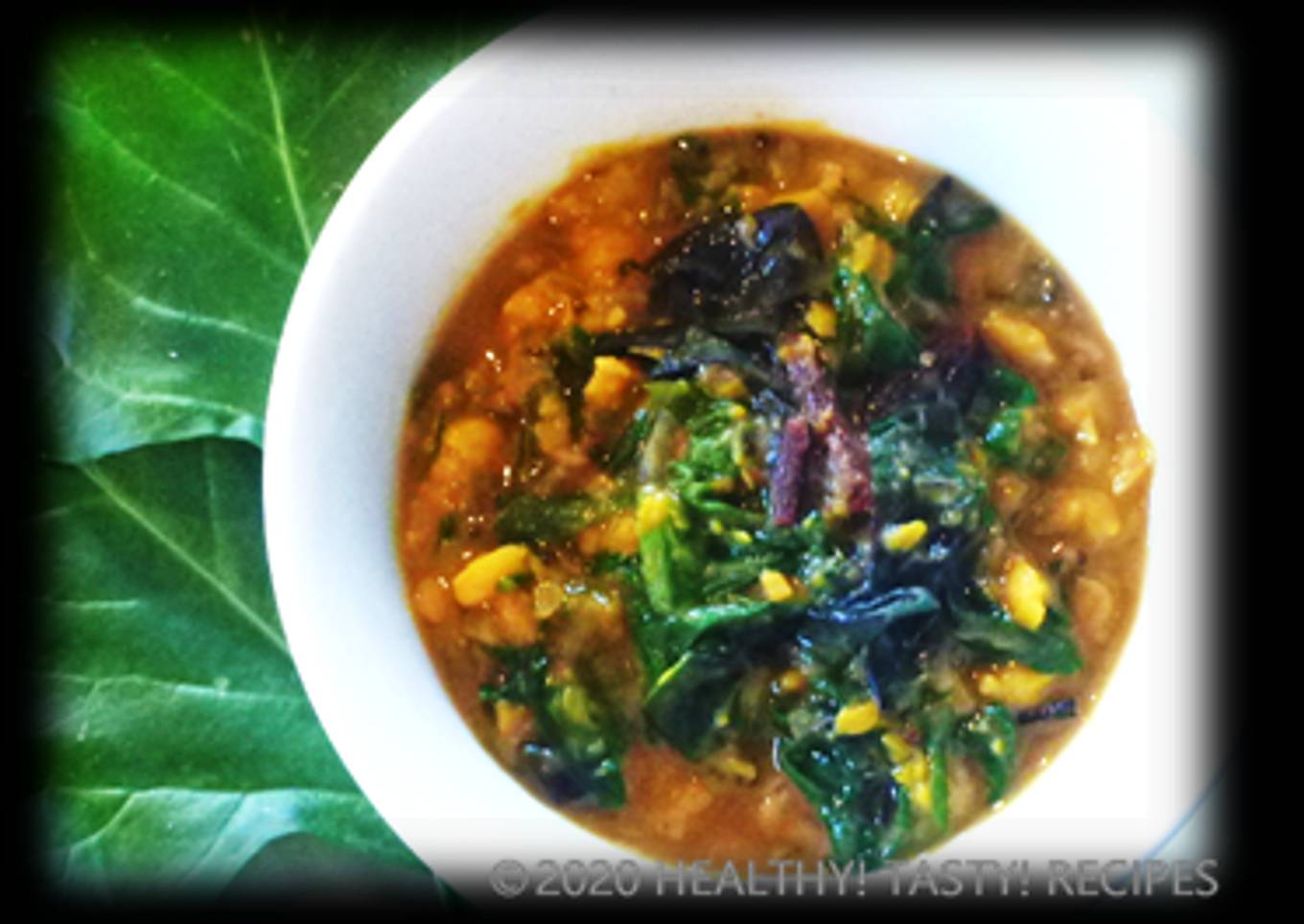 Swiss Chard with Bengal Gram Dal