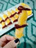 Pincho de jamón de pato y naranja