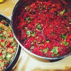A picture of Beetroot quinoa salad.