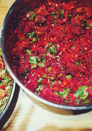 A picture of Beetroot quinoa salad.