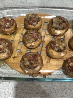 Una foto de Champiñones rellenos