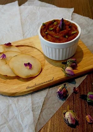 عکسی از دستور مارمالاد گلابی و سیب بدون شکر🍐🍎