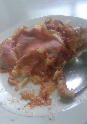 Una foto de Polenta a la pizza. ★