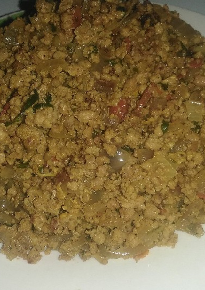 A picture of Minced meat for filling.