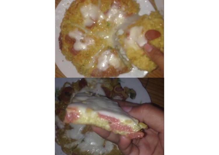 Cara Gampang Membuat Pizza mie teflon, Bisa Manjain Lidah