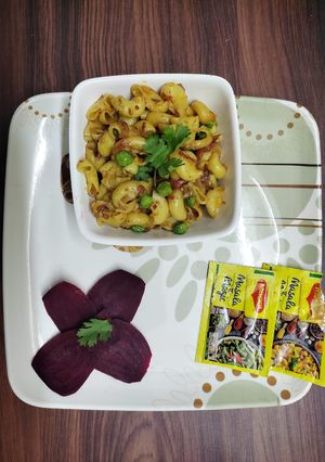 A picture of Macroni with maggi masala ae magic.