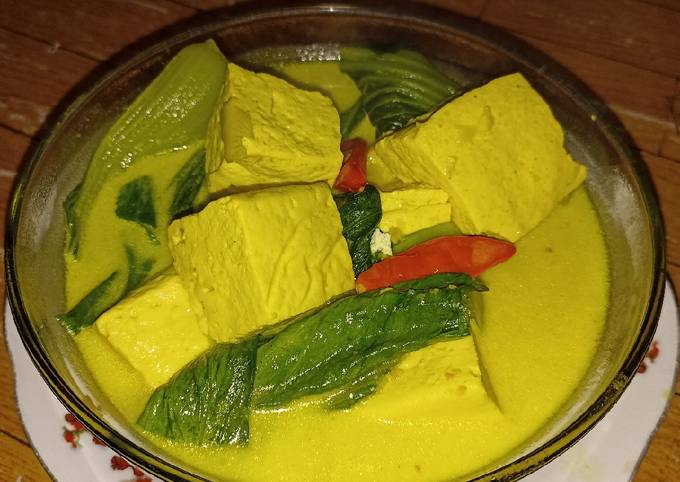 Resep Sayur Tahu Kuning Kuah Santan Oleh Chika Memasak Cookpad