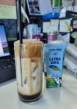 Foto resep Es kopi simple