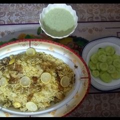 A picture of Beef biryani.