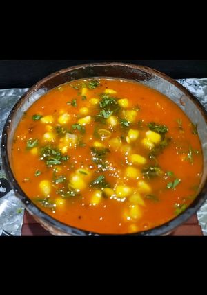 ટોમેટો સ્વીટ કોર્ન સૂપ (Tomato sweetcorn Soup Recipe in Gujarati રેસીપી મુખ્ય ફોટો