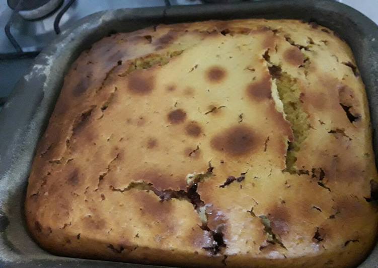 Queque de coco con chispas de chocolate