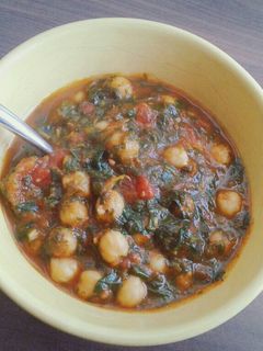A picture of Chickpea and Spinach Curry.
