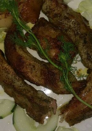Una foto de Costillas de cerdo a la mostaza