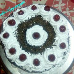 A picture of Black forest cake.