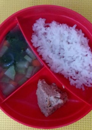 Foto resep MPASI 13 bulan - Nasi Sop Steam Tuna