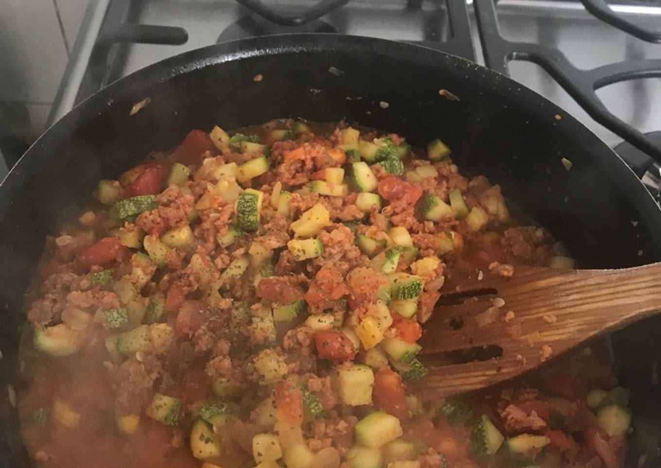 Calabacitas con longaniza