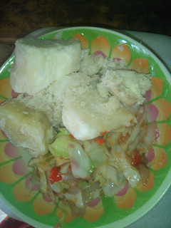 A picture of Boil yam & cabbage sauce.