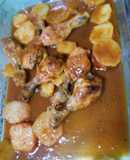 Pollo al horno en salsa catsup