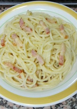 Una foto de Espagueti 🍝 a la carbonara