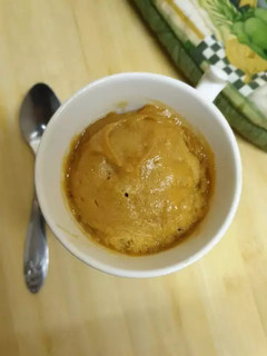 A picture of Peanut butter mug cake.