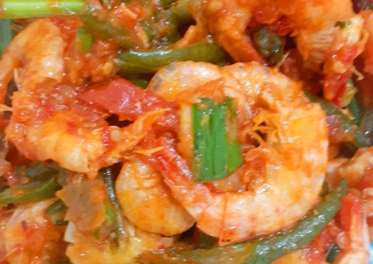 Udang Manis Buncis Balado