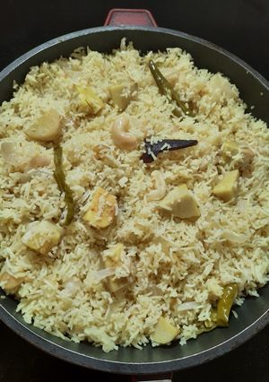 A picture of Yam Pulao.