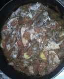 Bistec de cochino al horno en salsa