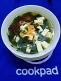 Canh rong biển, đậu non nấu tôm băm