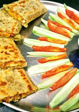 A picture of Paneer Bell Peppers Wraps.
