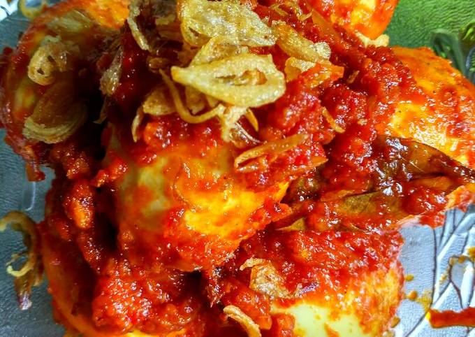 Standar Cara gampang bikin Telur balado simple dijamin nikmat